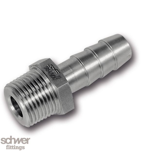 Hose Stem - with tapered BSP thread to DIN EN 10226 / ISO 7-1