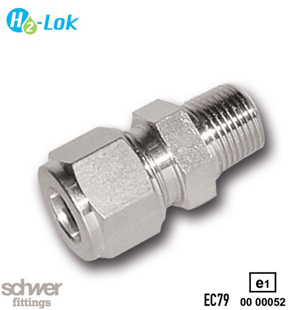 Male Connector - Fractional or metric tube to NPT thread