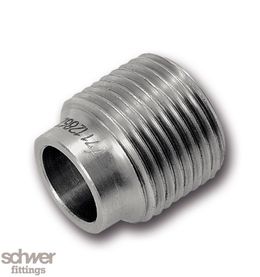 whitworth 1/4"Male x 1/4"Male Hex Nipple Stainless Steel Threaded Pipe Fitting 