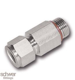 Stainless steel pipe fitting Adapter,7/16-20 Make SAE/MS Straight Thread X 1/4 