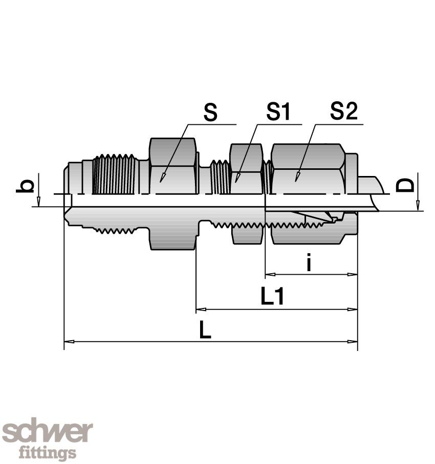 Male Bulkhead Union