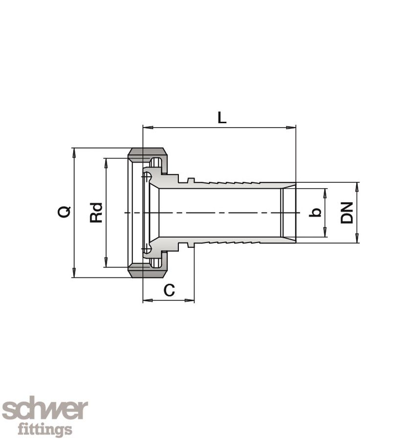 Złączka do węża z kołnierzem