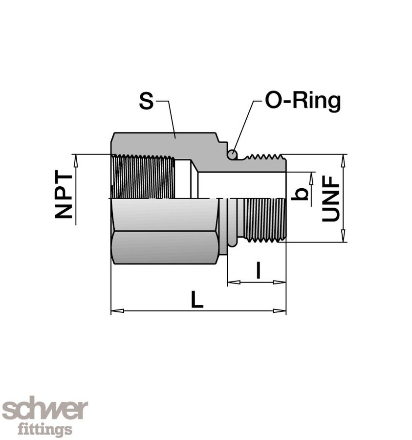 Innen-Aussengewinde Adapter