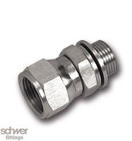 Adapter wkrętny z nakrętką obrotową - do złączek kielichowych 37°