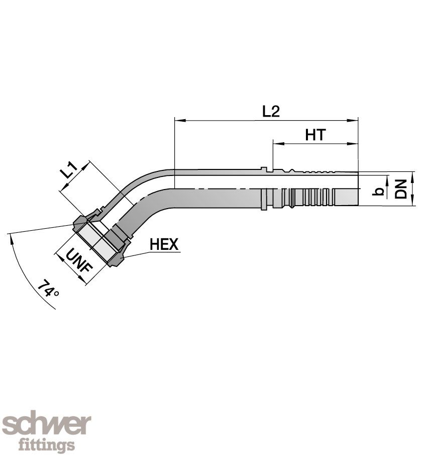 ﻿﻿Interlock hadicový adapter DKJ 45°