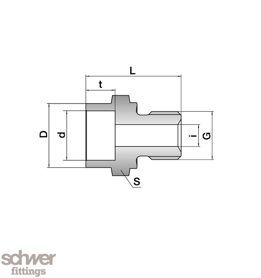 Insteek male fitting