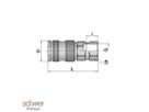 Quick coupling valved, with G-Inside Thread