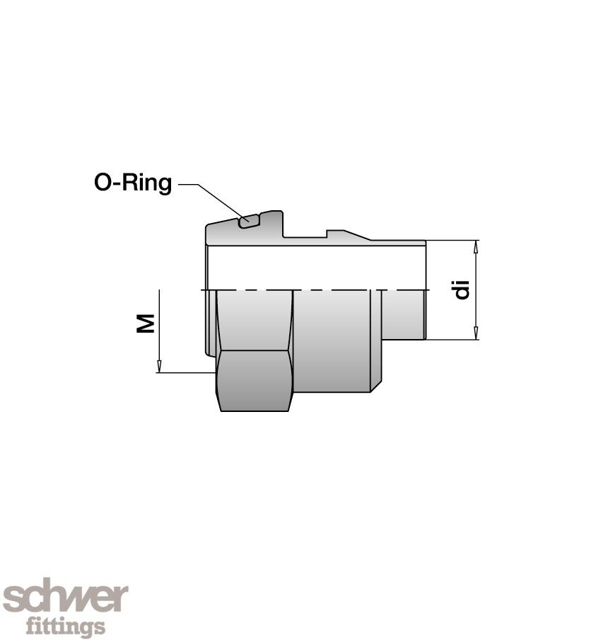 Schlauch-Adapter für 24° Innenkonen