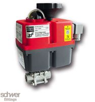3-piece ball valve with actuator, electric