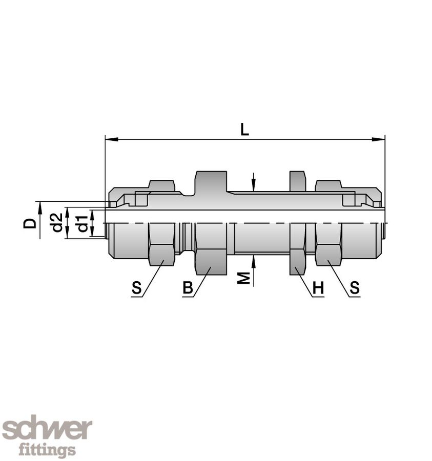 Gerader Schott-Verbinder