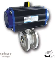 带单作用气动执行器的短法兰球阀