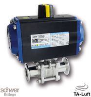 带单作用气动执行器的三片式球阀