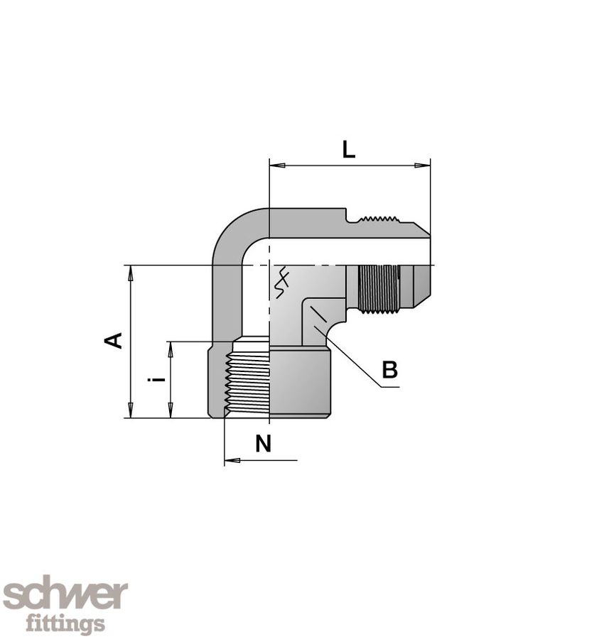 Flare Equal Female Stud Elbow  37°