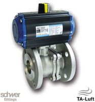 带双作用气动执行器的两片式球阀