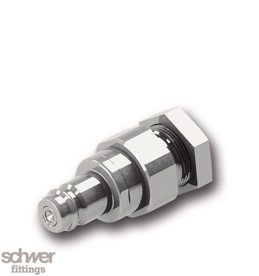 Stecker absperrend, Schottausführung