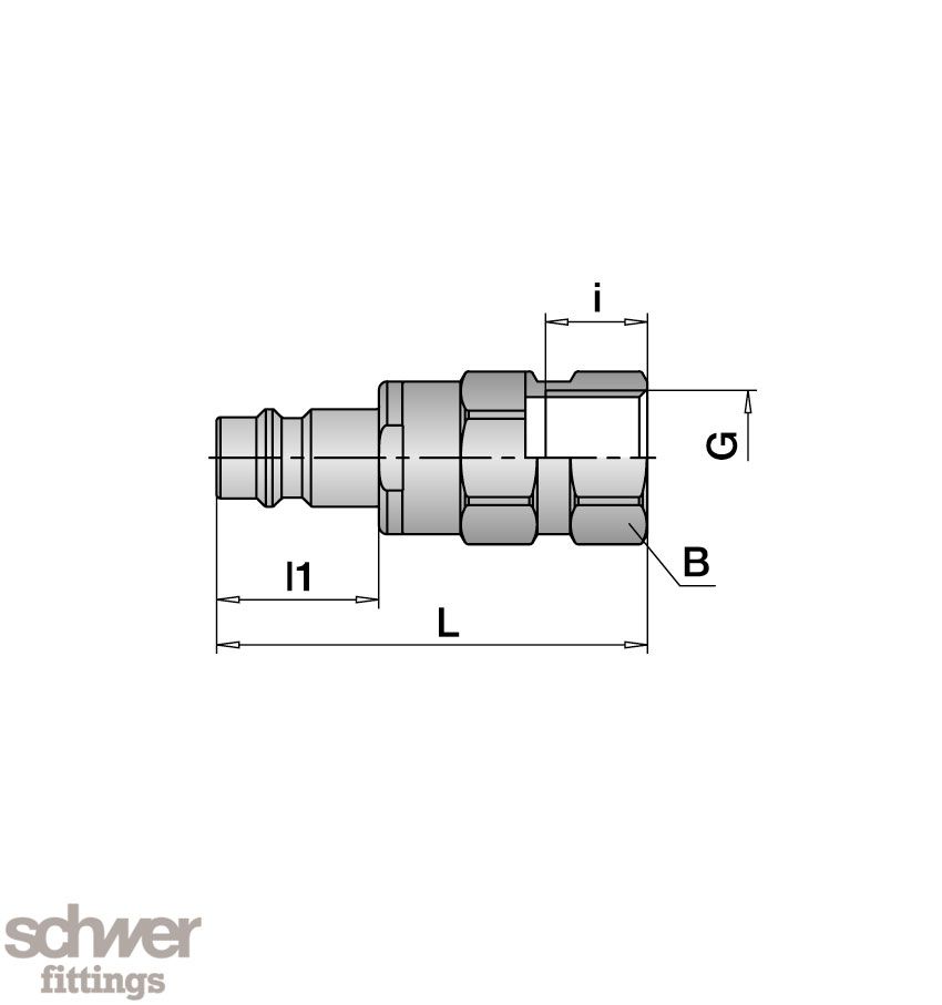 Valved plug, with G-Inside Thread