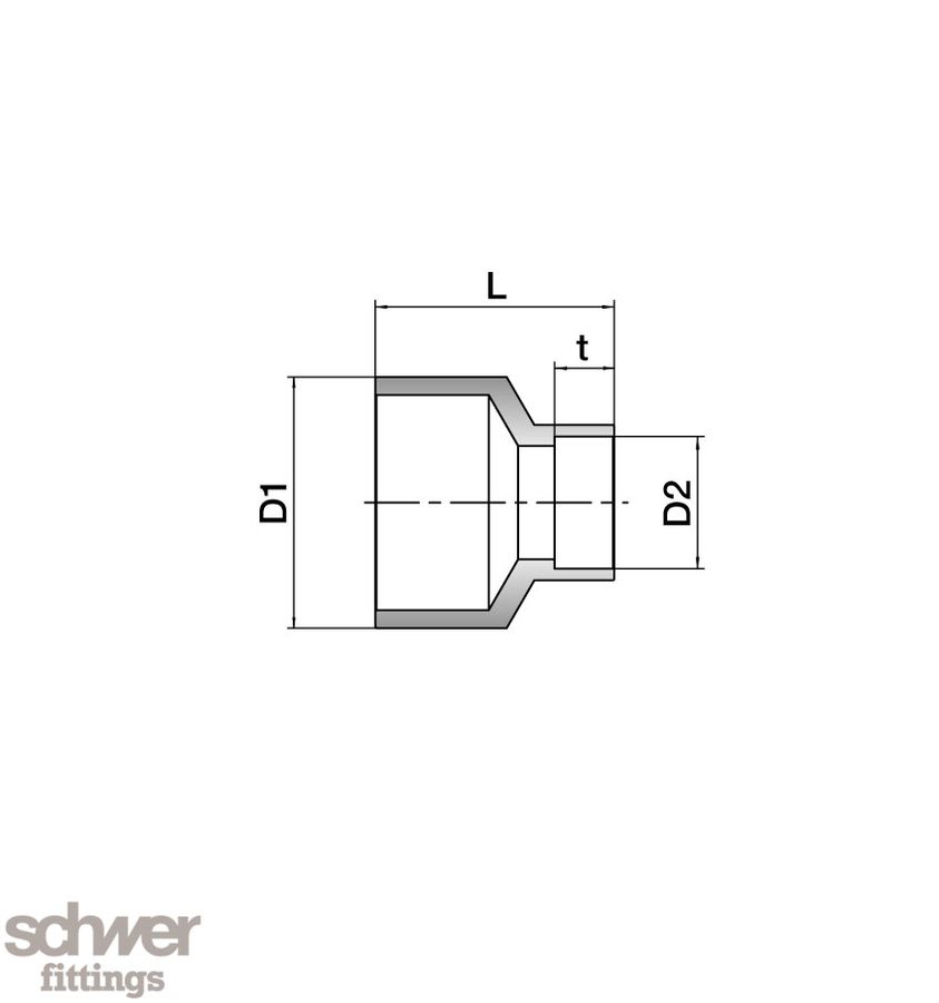 Insteek/Opsteek reduceer fitting