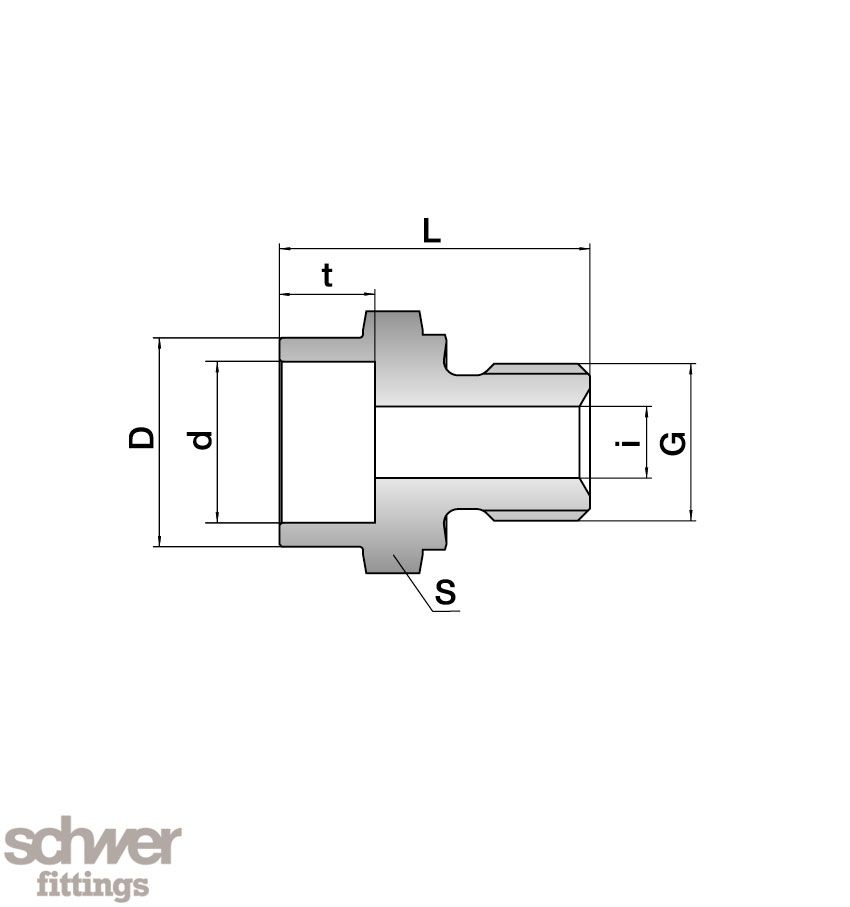 Insteek male fitting