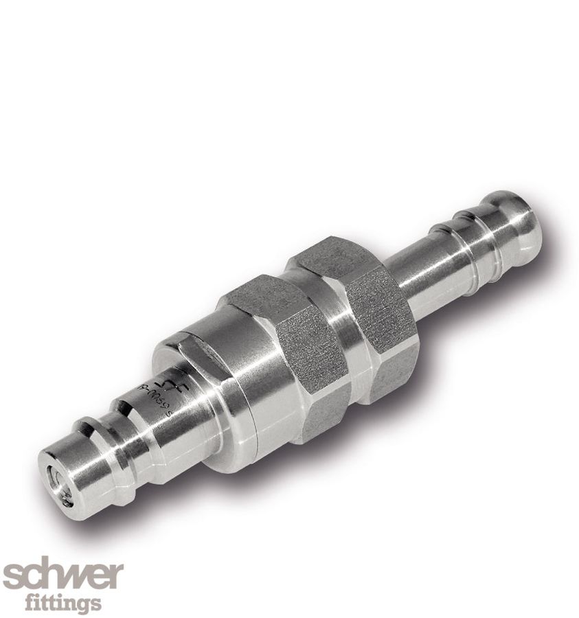 Valved plug, with Hose Connection