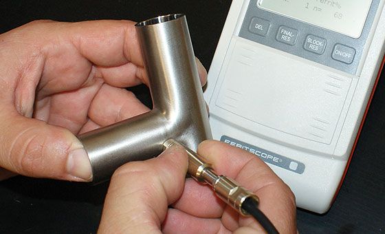 Werkstoffanalyse Edelstahl von Fittings bei Schwer Fittings