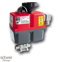3-piece ball valve with actuator, electric