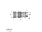Quick coupling valved, with G-Outside Thread