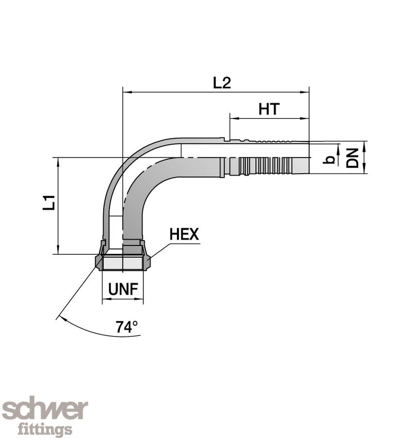 ﻿﻿Interlock Hose Tail Swivel Female 90° DKJ