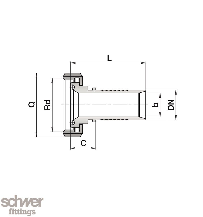 Złączka do węża z kołnierzem