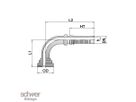 ﻿﻿Interlock SAE Flange Hose Tail 90° 3000 PSI
