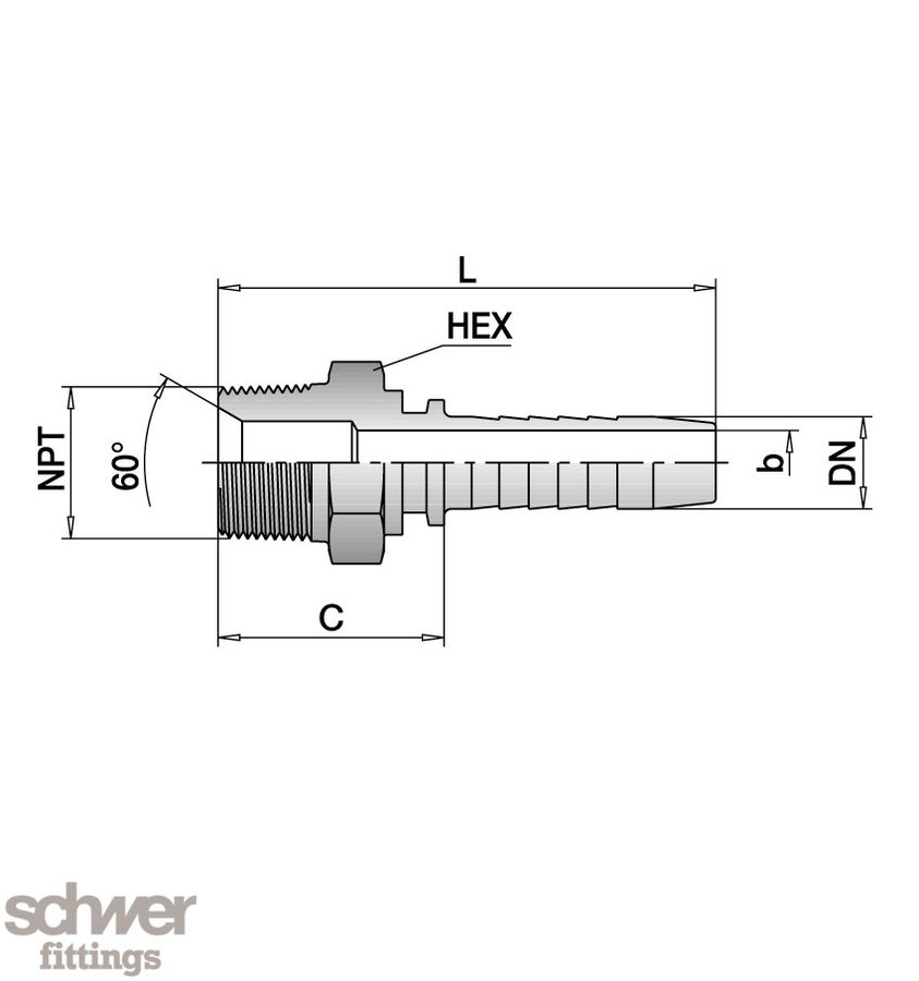 hadicový adapter AGN NPT
