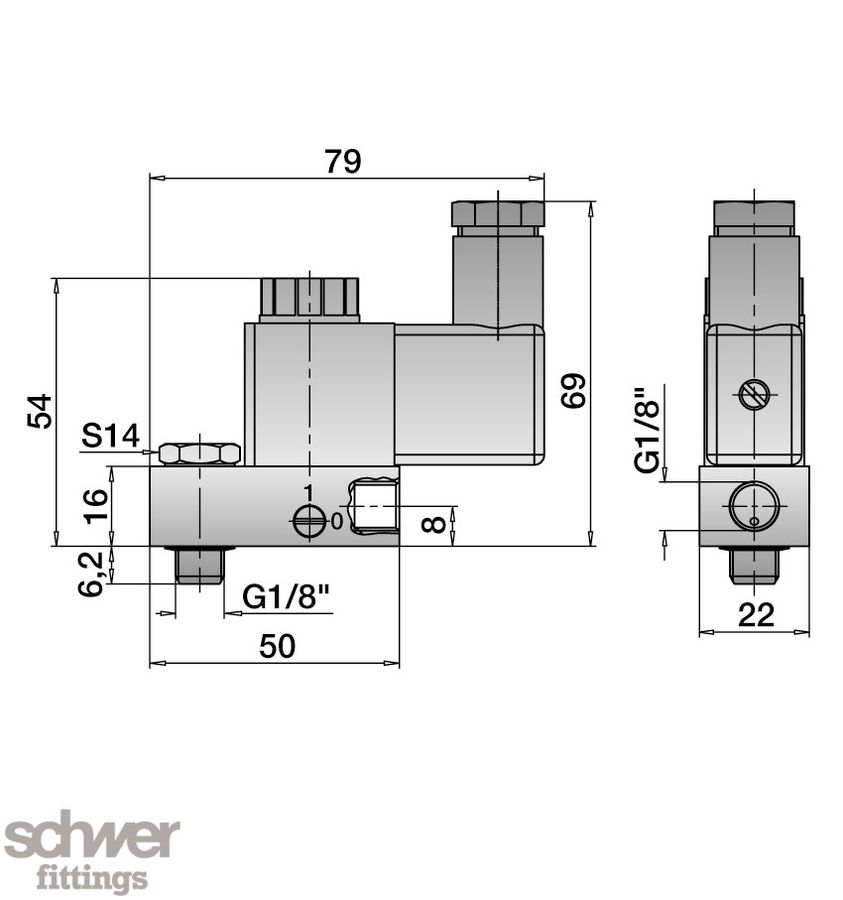 3/2 Wege Pilotventil 24V DC