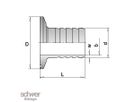 Adattatore per tubo flessibile Clamp