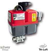 带电动执行器的三片式球阀