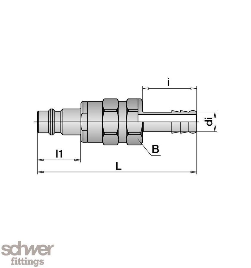 Valved plug, with Hose Connection