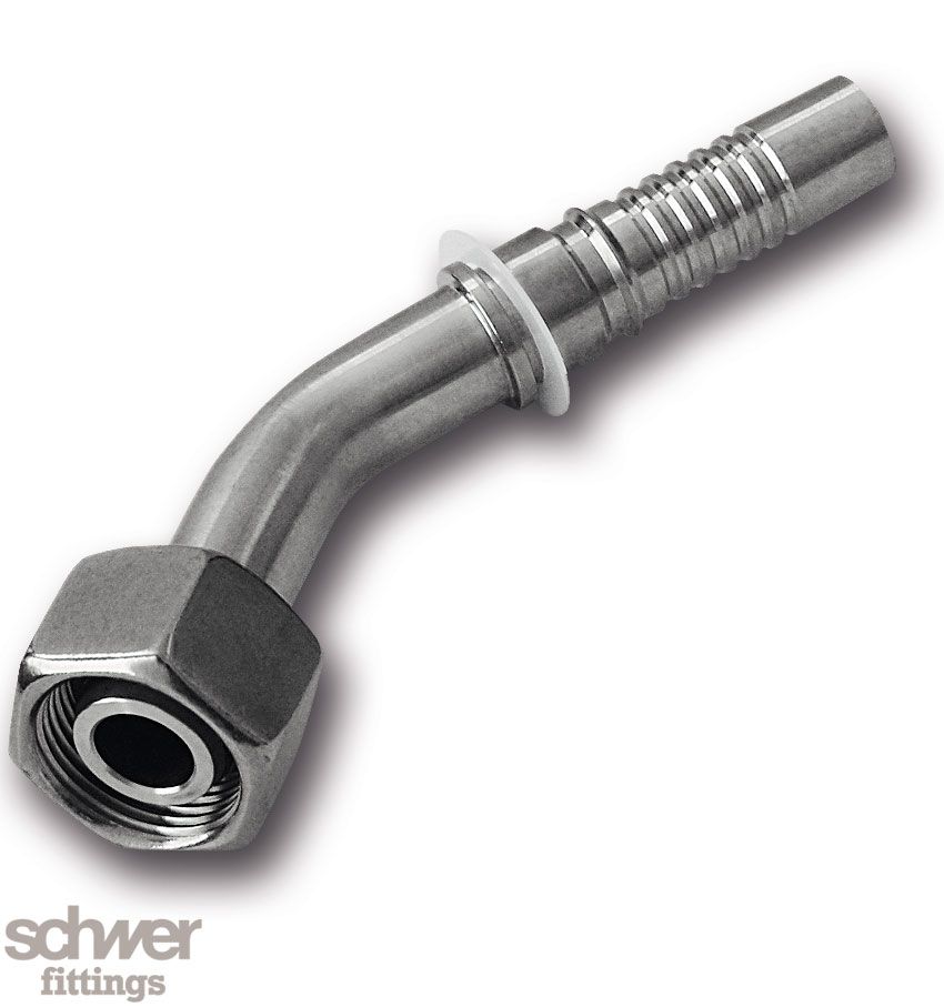 ﻿﻿Interlock Hose Tail Swivel Female 45° DKO