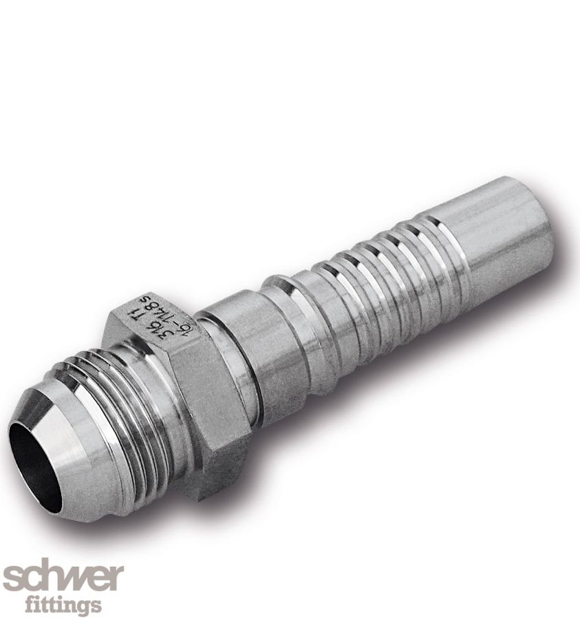 ﻿﻿Interlock Hose Tail JIC Male AGJ