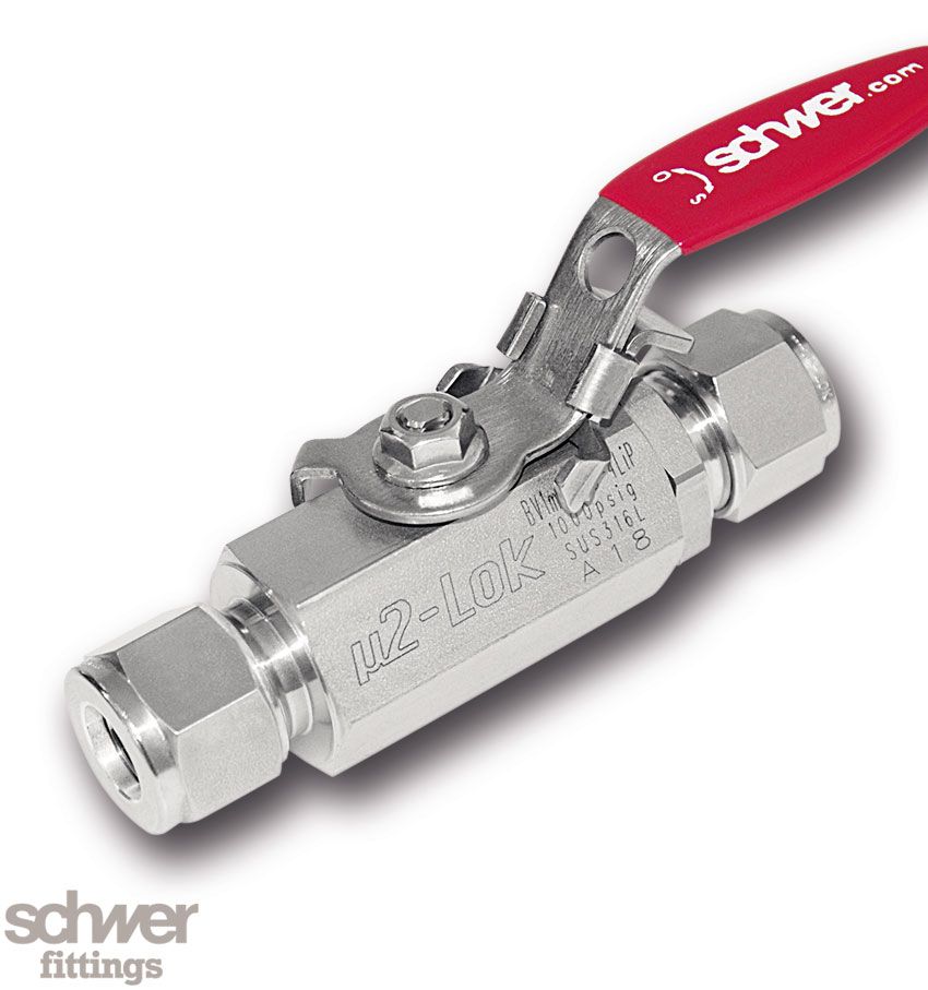 kogelafsluiter (2 weg, tot 1.000 PSI)